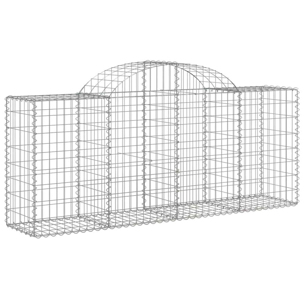 Cesti Gabbioni ad Arco 11 pz 200x50x80/100 cm Ferro Zincato