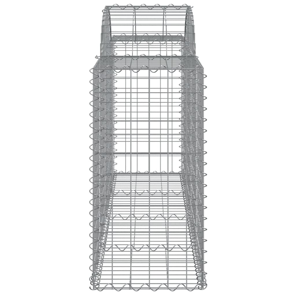 Cesti Gabbioni ad Arco 11 pz 200x50x80/100 cm Ferro Zincato