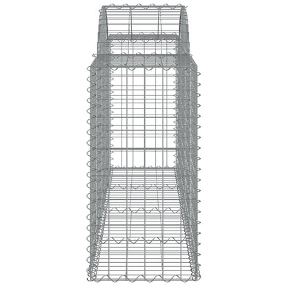 Cesti Gabbioni ad Arco 12 pz 200x50x80/100 cm Ferro Zincato