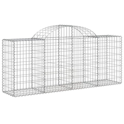 Cesti Gabbioni ad Arco 13 pz 200x50x80/100 cm Ferro Zincato