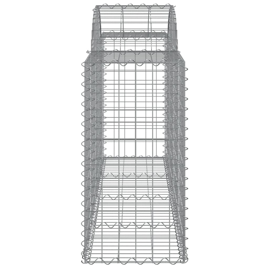 Cesti Gabbioni ad Arco 14 pz 200x50x80/100 cm Ferro Zincato