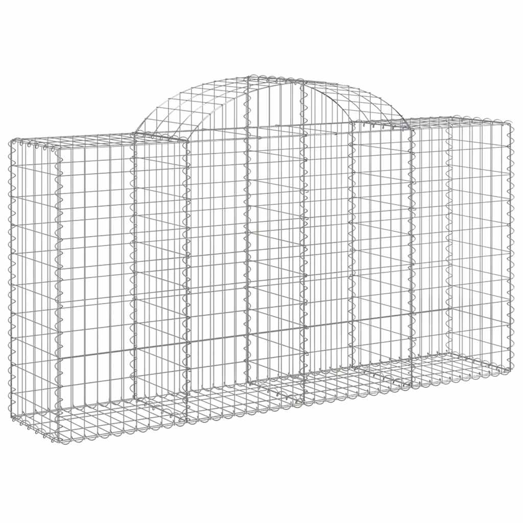 Cesti Gabbioni ad Arco 4 pz 200x50x100/120 cm Ferro Zincato