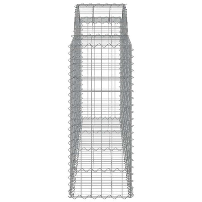 Cesti Gabbioni ad Arco 4 pz 200x50x100/120 cm Ferro Zincato