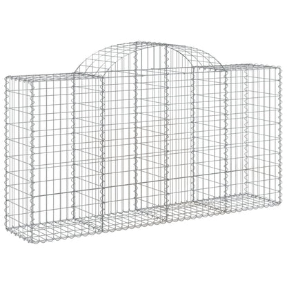 Cesti Gabbioni ad Arco 7 pz 200x50x100/120 cm Ferro Zincato