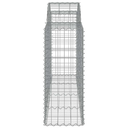 Cesti Gabbioni ad Arco 8 pz 200x50x100/120 cm Ferro Zincato