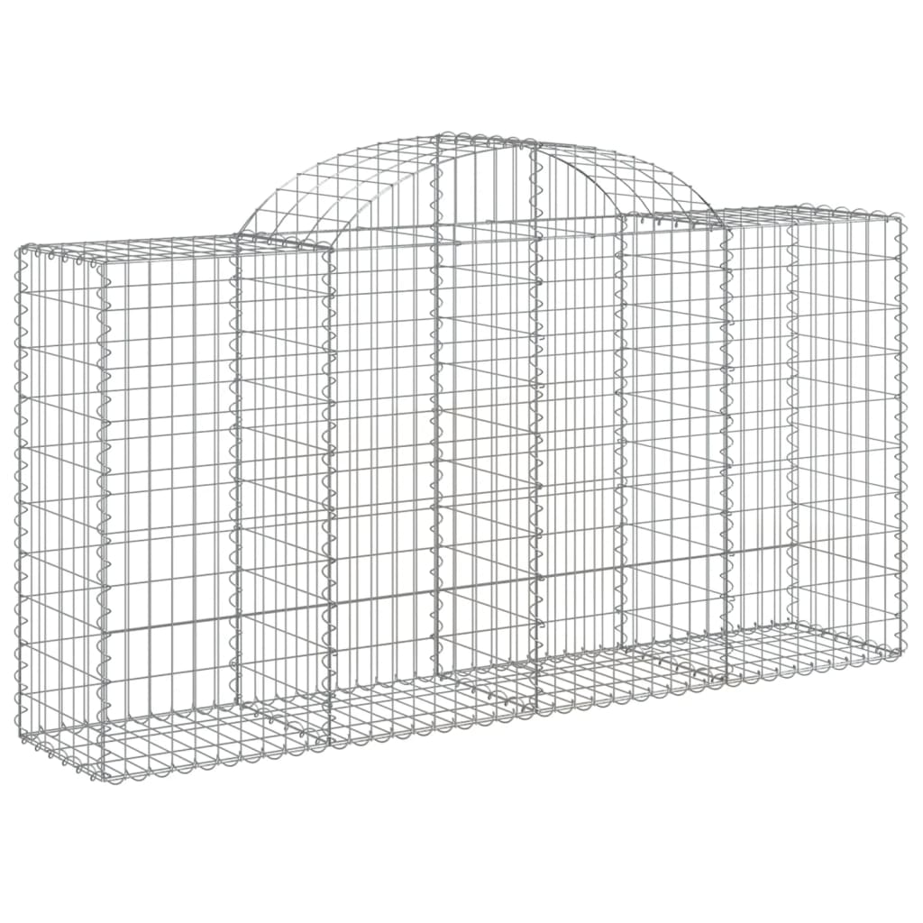 Cesti Gabbioni ad Arco 10 pz 200x50x100/120 cm Ferro Zincato