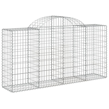 Cesti Gabbioni ad Arco 10 pz 200x50x100/120 cm Ferro Zincato