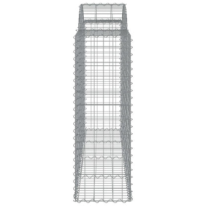Cesti Gabbioni ad Arco 10 pz 200x50x120/140 cm Ferro Zincato