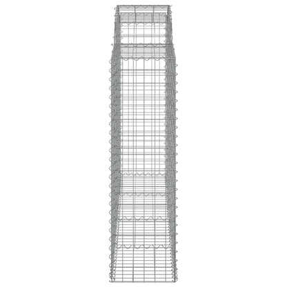 Cesti Gabbioni ad Arco 2 pz 200x50x140/160 cm Ferro Zincato