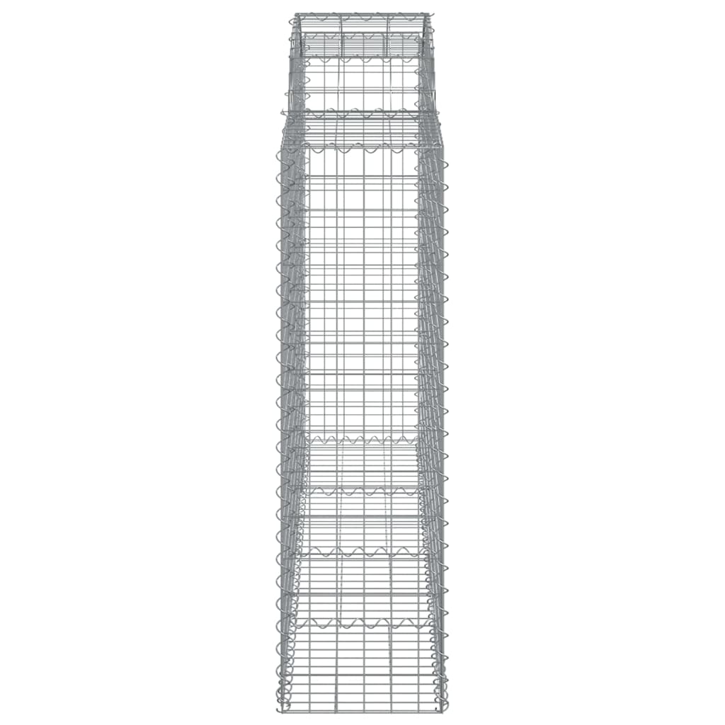 Cesti Gabbioni ad Arco 4 pz 200x50x140/160 cm Ferro Zincato