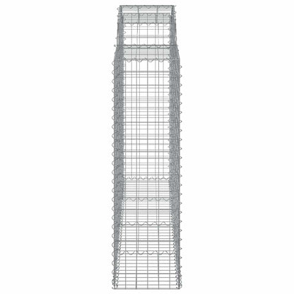 Cesti Gabbioni ad Arco 5 pz 200x50x140/160 cm Ferro Zincato