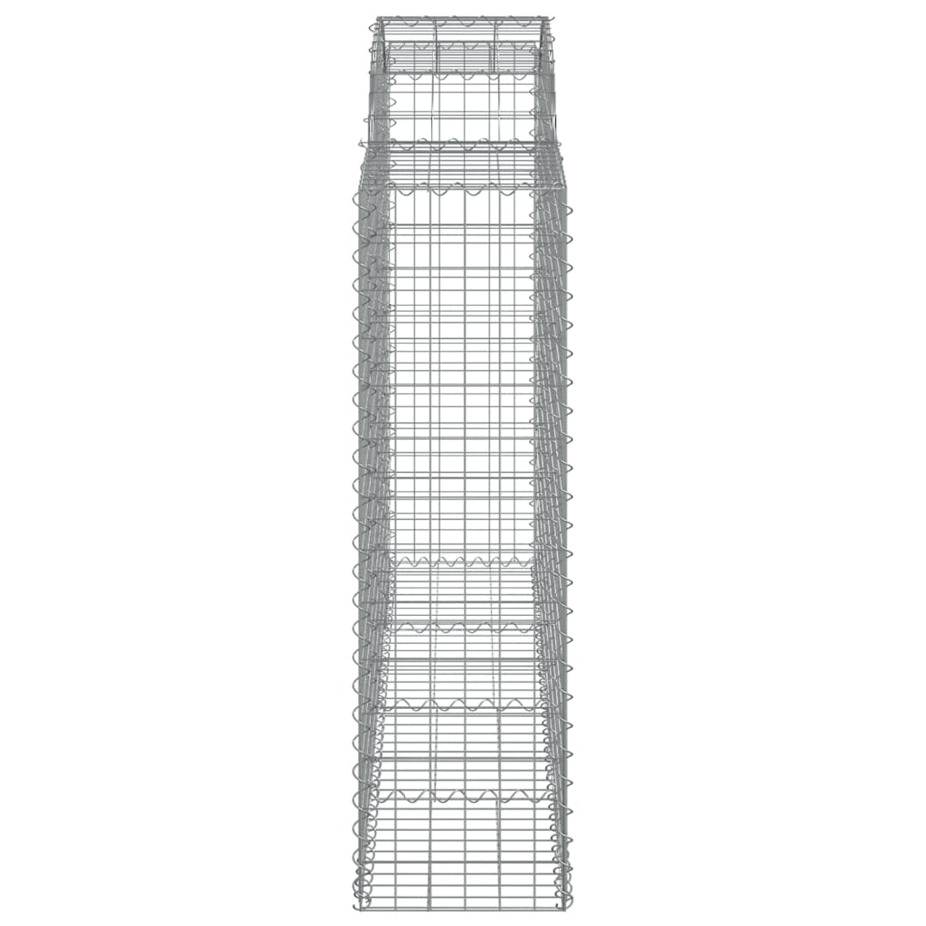 Cesti Gabbioni ad Arco 7 pz 200x50x140/160 cm Ferro Zincato