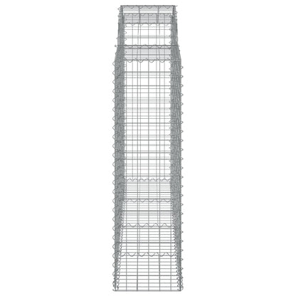 Cesti Gabbioni ad Arco 7 pz 200x50x140/160 cm Ferro Zincato