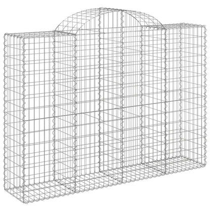 Cesti Gabbioni ad Arco 10 pz 200x50x140/160 cm Ferro Zincato