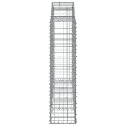 Cesti Gabbioni ad Arco 2 pz 200x50x160/180 cm Ferro Zincato