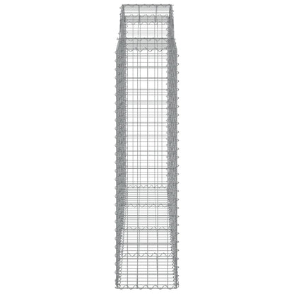 Cesti Gabbioni ad Arco 6 pz 200x50x160/180 cm Ferro Zincato