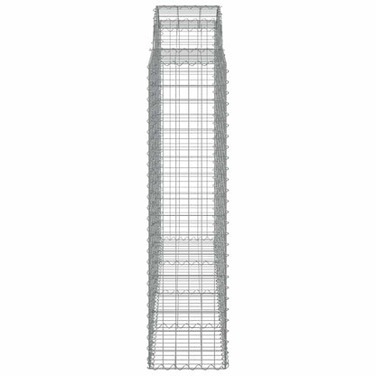 Cesti Gabbioni ad Arco 15 pz 200x50x160/180 cm Ferro Zincato