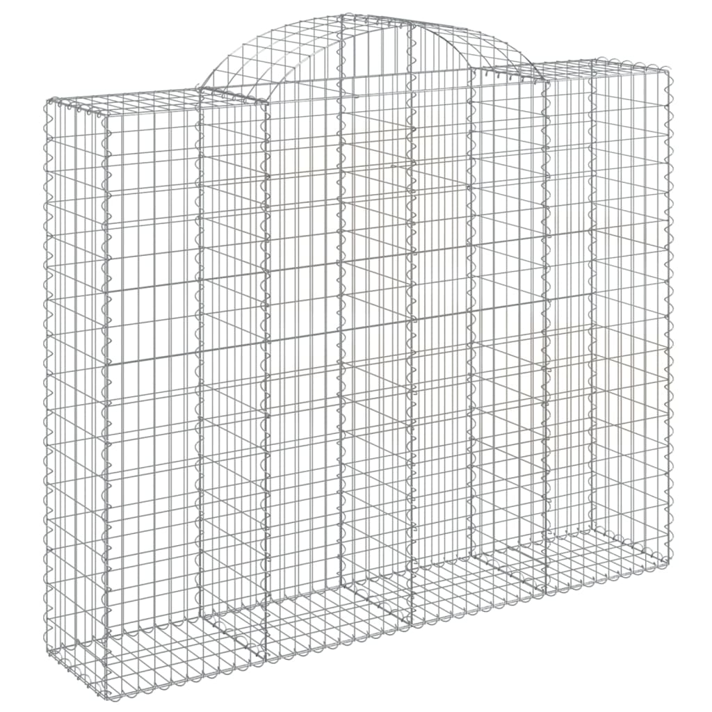 Cesti Gabbioni ad Arco 30 pz 200x50x160/180 cm Ferro Zincato