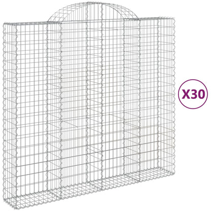 Cesti Gabbioni ad Arco 30 pz 200x50x180/200 cm Ferro Zincato
