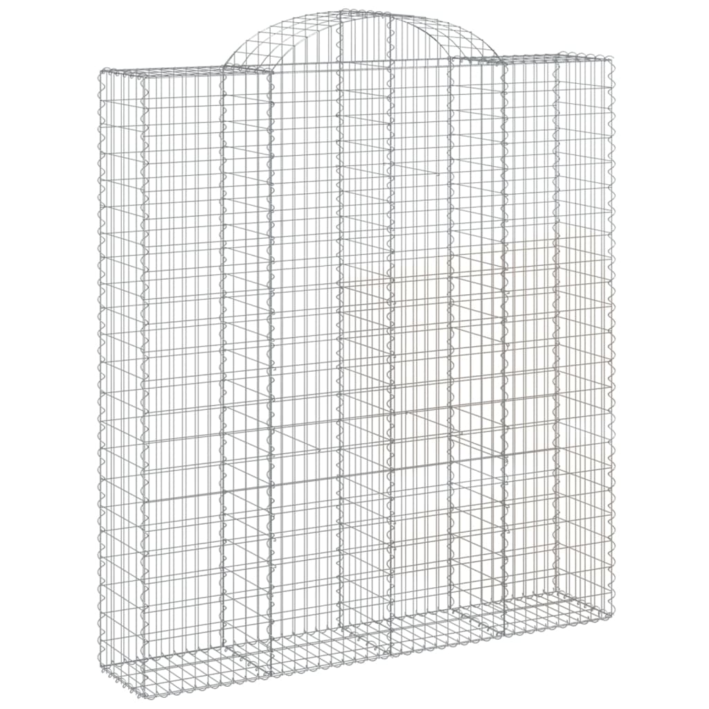 Cesti Gabbioni ad Arco 6 pz 200x50x220/240 cm Ferro Zincato