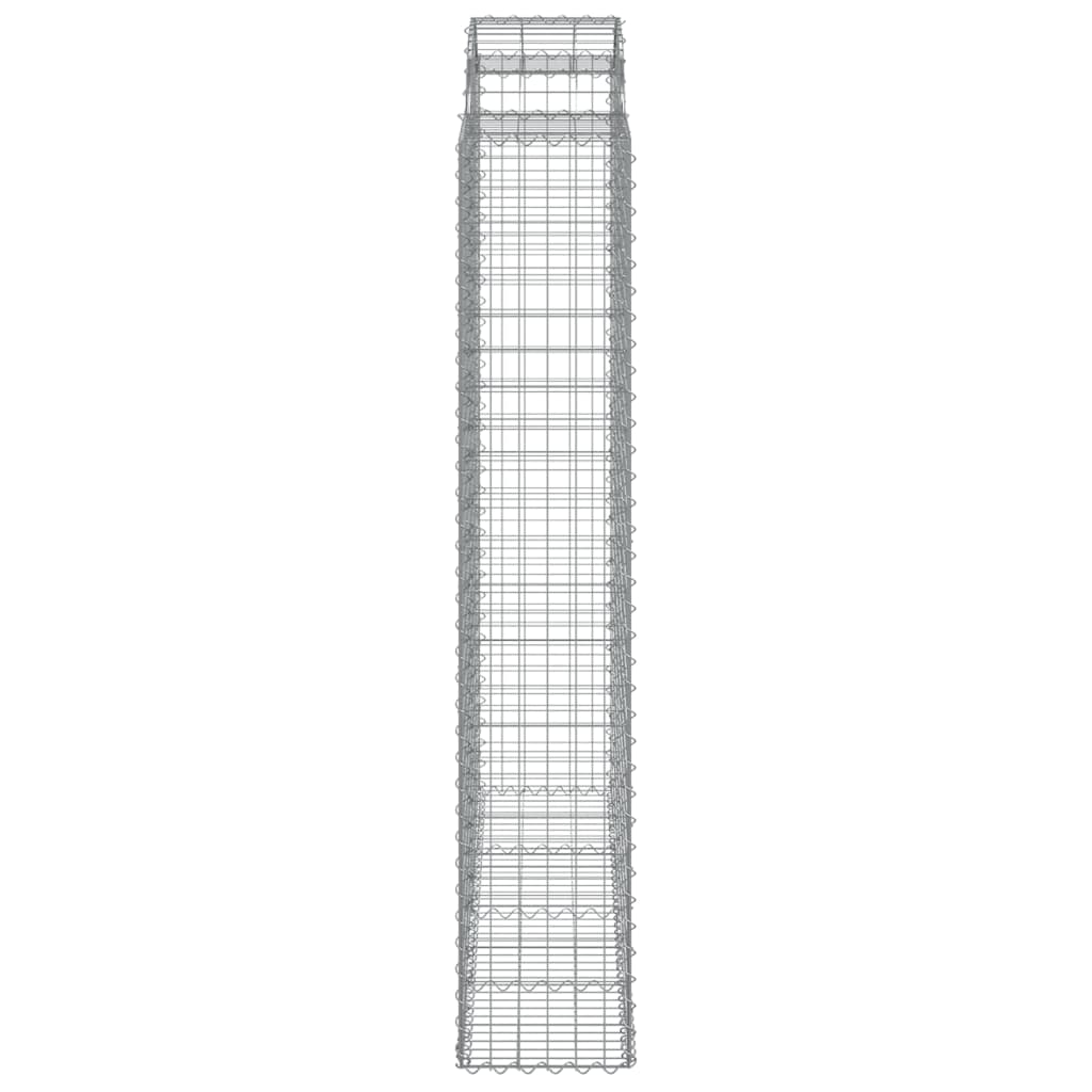 Cesti Gabbioni ad Arco 10 pz 200x50x220/240 cm Ferro Zincato