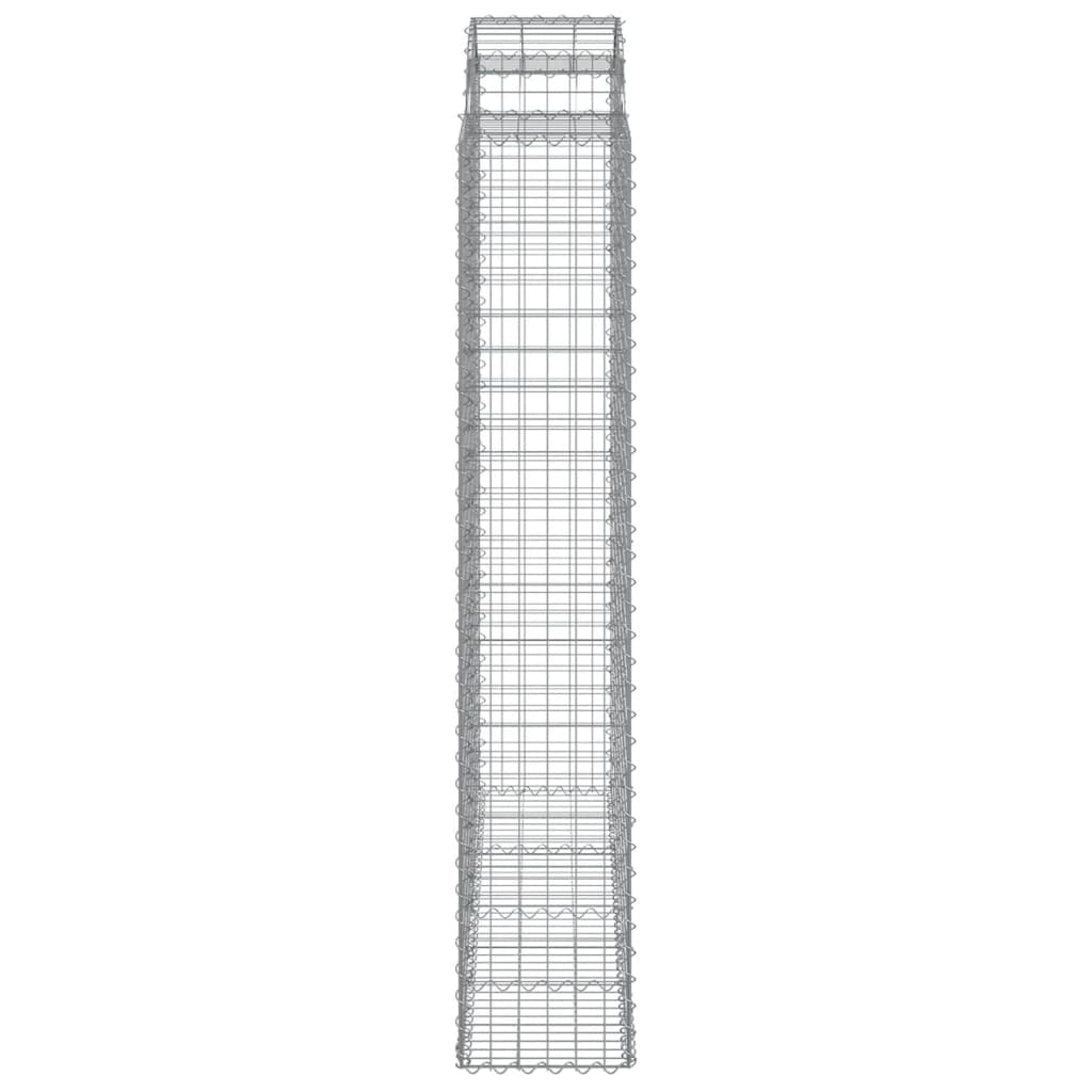 Cesti Gabbioni ad Arco 15 pz 200x50x220/240 cm Ferro Zincato
