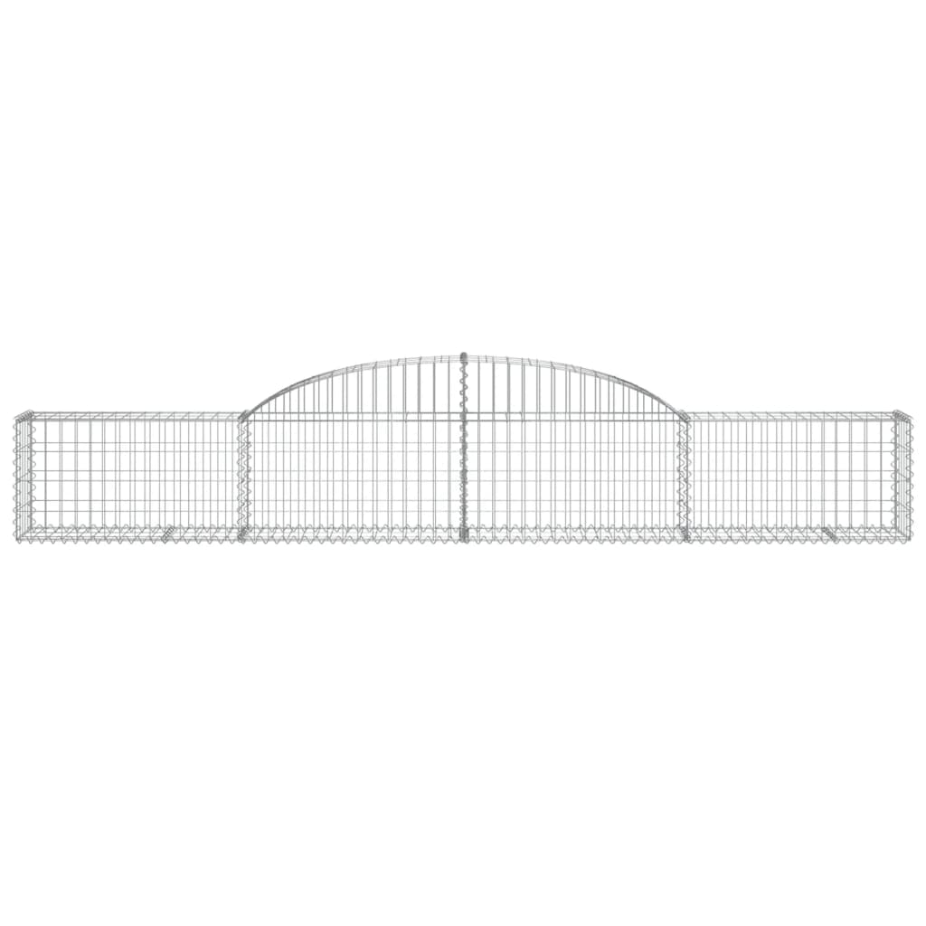 Cesti Gabbioni ad Arco 2 pz 300x30x40/60 cm Ferro Zincato