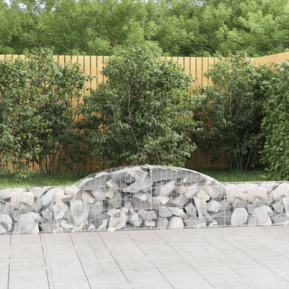 Cesti Gabbioni ad Arco 2 pz 300x30x40/60 cm Ferro Zincato