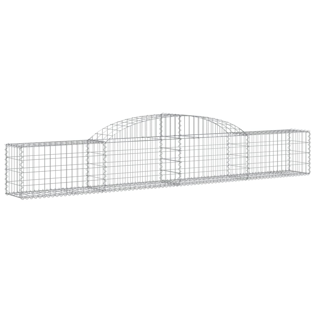 Cesti Gabbioni ad Arco 3 pz 300x30x40/60 cm Ferro Zincato