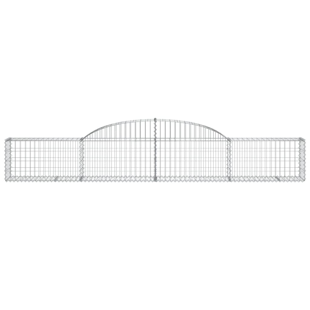 Cesti Gabbioni ad Arco 8 pz 300x30x40/60 cm Ferro Zincato