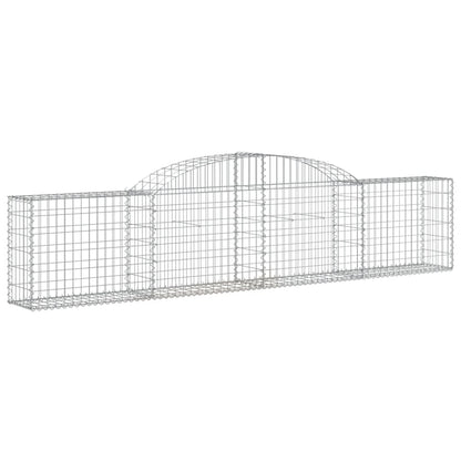 Cesti Gabbioni ad Arco 4 pz 300x30x60/80 cm Ferro Zincato