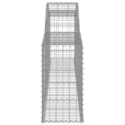 Cesti Gabbioni ad Arco 10 pz 300x30x60/80 cm Ferro Zincato