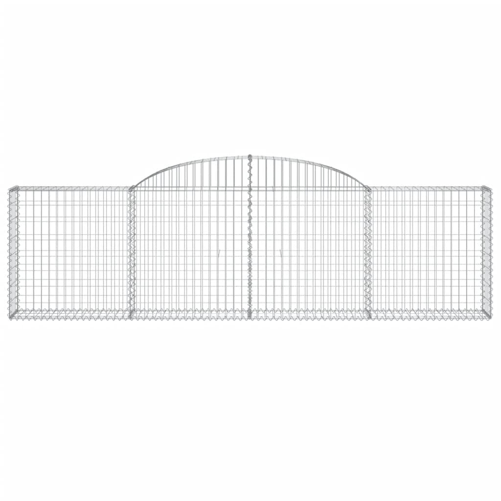 Cesti Gabbioni ad Arco 4 pz 300x30x80/100 cm Ferro Zincato