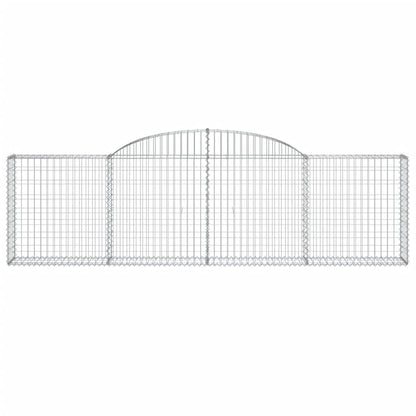 Cesti Gabbioni ad Arco 4 pz 300x30x80/100 cm Ferro Zincato