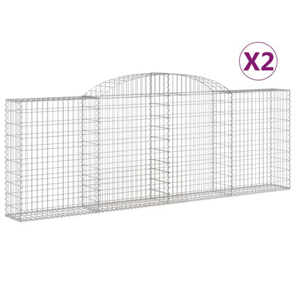 Cesti Gabbioni ad Arco 2 pz 300x30x100/120 cm Ferro Zincato