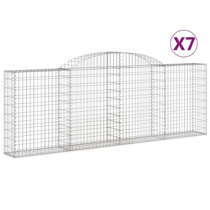 Cesti Gabbioni ad Arco 7 pz 300x30x100/120 cm Ferro Zincato