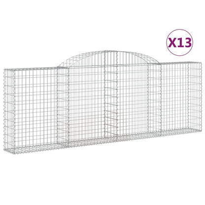 Cesti Gabbioni ad Arco 13 pz 300x30x100/120 cm Ferro Zincato