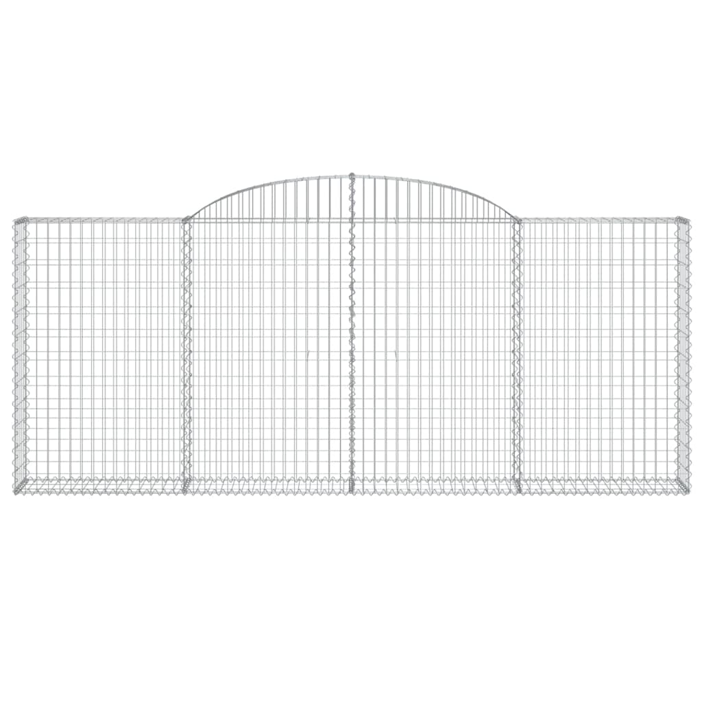 Cesti Gabbioni ad Arco 3 pz 300x30x120/140 cm Ferro Zincato