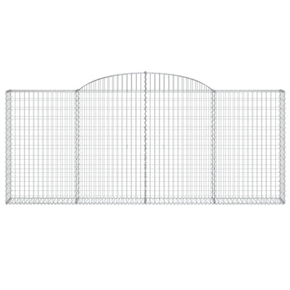 Cesti Gabbioni ad Arco 6 pz 300x30x120/140 cm Ferro Zincato