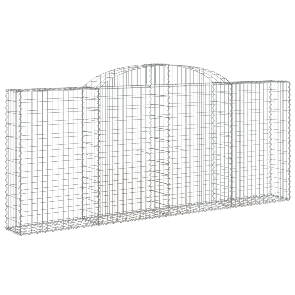Cesti Gabbioni ad Arco 9 pz 300x30x120/140 cm Ferro Zincato
