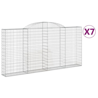 Cesti Gabbioni ad Arco 7 pz 300x30x140/160 cm Ferro Zincato