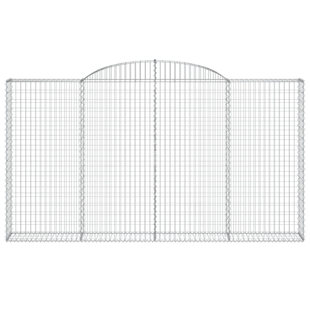 Cesti Gabbioni ad Arco 4 pz 300x30x160/180 cm Ferro Zincato