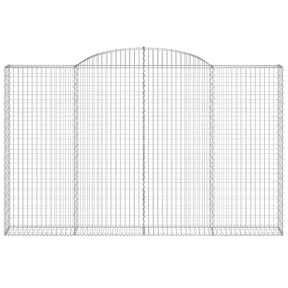 Cesti Gabbioni ad Arco 13 pz 300x30x180/200 cm Ferro Zincato