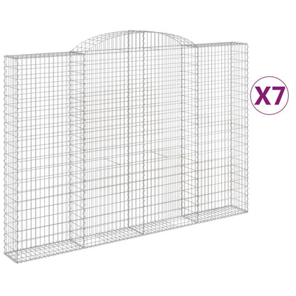 Cesti Gabbioni ad Arco 7 pz 300x30x200/220 cm Ferro Zincato