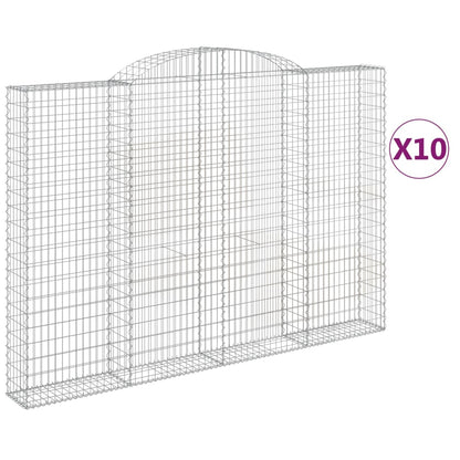 Cesti Gabbioni ad Arco 10 pz 300x30x200/220 cm Ferro Zincato