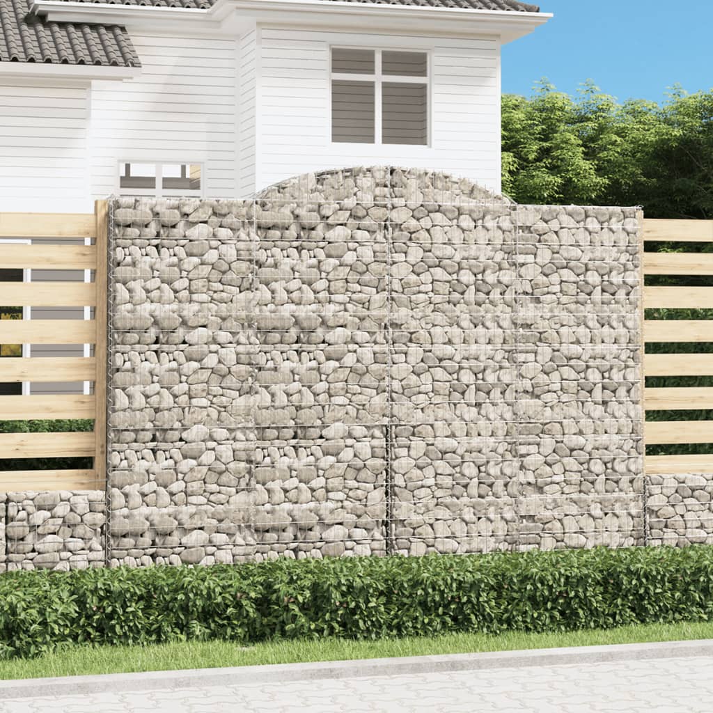 Cesti Gabbioni ad Arco 10 pz 300x30x220/240 cm Ferro Zincato