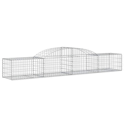 Cesti Gabbioni ad Arco 2 pz 300x50x40/60 cm Ferro Zincato