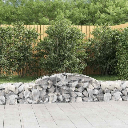 Cesti Gabbioni ad Arco 2 pz 300x50x40/60 cm Ferro Zincato