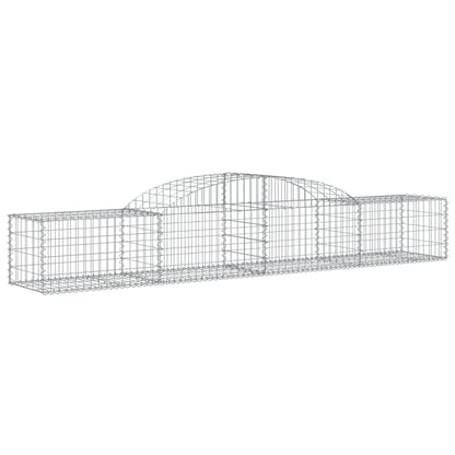 Cesti Gabbioni ad Arco 5 pz 300x50x40/60 cm Ferro Zincato