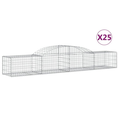 Cesti Gabbioni ad Arco 25 pz 300x50x40/60 cm Ferro Zincato